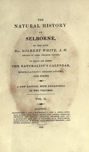 Cover of: The natural history of Selborne by Gilbert White