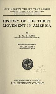 Cover of: History of the thrift movement in America
