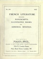 Cover of: French literature including manuscripts...