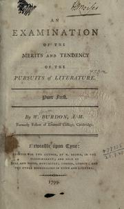 Cover of: An examination of the merits and tendency of The pursuits of literature.