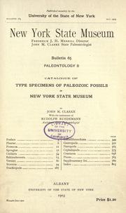 Cover of: Catalogue of type specimens of paleozoic fossils in New York state museum