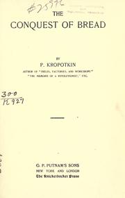 Cover of: The conquest of brea by Peter Kropotkin
