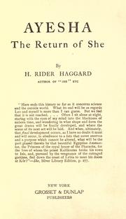 Cover of: Ayesha, the return of She by H. Rider Haggard
