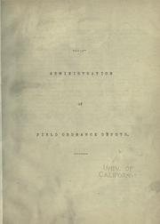 Cover of: Administration of field ordnance depots.