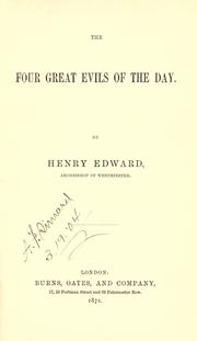 Cover of: The four great evils of the day