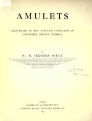 Cover of: Amulets: illustrated by the Egyptian collection in University College, London
