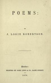 Poems by J. Logie Robertson