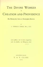 Cover of: divine worker in creation and providence