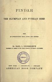 Cover of: The Olympian and Pythian odes