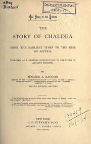 Cover of: Th e story of Chaldea by Zénaïde A. Ragozin