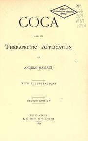 Cover of: Coca and its therapeutic application