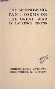 Cover of: winnowing fan: poems on the Great War.