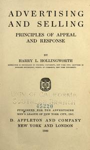 Cover of: Advertising and selling by Harry L. Hollingworth