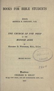 Cover of: The church of the West in the Middle Ages