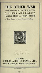 Cover of: The other war by Hilton, John