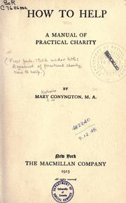 Cover of: How to help: a manual of practical charity
