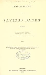 Special report on savings banks by New York (State). Banking Dept.