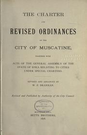 Cover of: The charter and revised ordinances of the city of Muscatine by Muscatine, Ia.