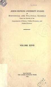 Cover of: The self-reconstruction of Maryland, 1864-1867.