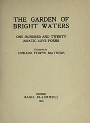 Cover of: The Garden of bright waters by Edward Powys Mathers