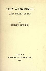 Cover of: The waggoner and other poems