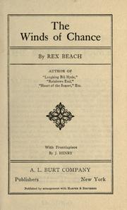 Cover of: The winds of chance by Rex Ellingwood Beach