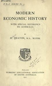 Cover of: Modern economic history: with special reference to Australia.