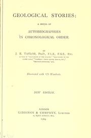 Cover of: Geological stories by Taylor, J. E.