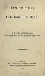 Cover of: How to study the English Bible