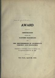 Award by Board of arbitration in the controversy between the eastern railroads and the Order of railway conductors and the Brotherhood of railroad trainmen, 1913.