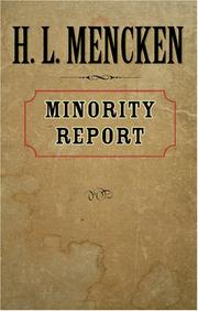 Cover of: Minority Report (Maryland Paperback Bookshelf) by H. L. Mencken