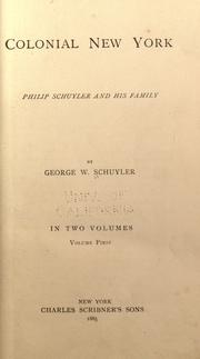 Cover of: Colonial New York by George Washington Schuyler