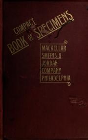 Cover of: Specimens of printing types by MacKellar, Smiths & Jordan Co.