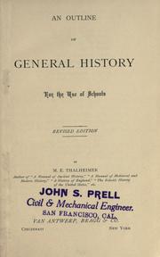 Cover of: An outline of general history by M. E. Thalheimer