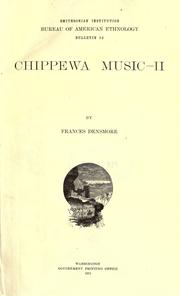 Chippewa music by Frances Densmore