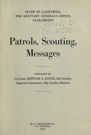 Cover of: Patrols, scouting, messages