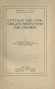 Cover of: Cottage and congregate institutions for children