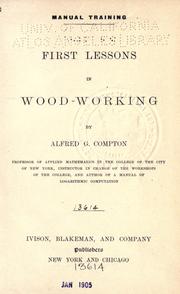 Cover of: First lessons in wood-working