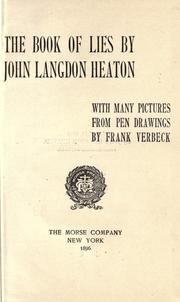 The book of lies by Heaton, John Langdon