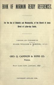 Cover of: Book of Mormon ready references: for the use of students and missionaries of the Church of Jesus Christ of Latter-day Saints
