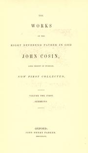 Cover of: Works. by John Cosin