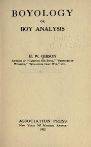 Cover of: Boyology: or, Boy analysis