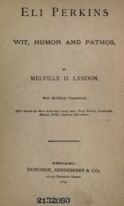 Cover of: Eli Perkins--Wit, humor and pathos by Melville D. Landon