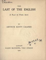 Cover of: The last of the English: a play in four acts.