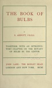 Cover of: The book of bulbs by S. Arnott