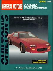 Cover of: Chilton's Chevrolet--Chevrolet Camaro 1982-92 repair manual.
