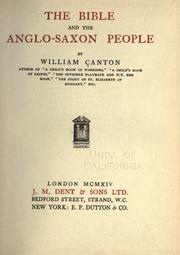 Cover of: The Bible and the Anglo-Saxon people