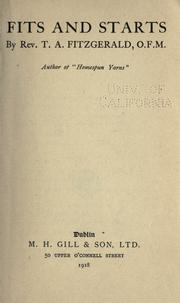 Cover of: Fits and starts by Fitzgerald, T. A. O.F.M.