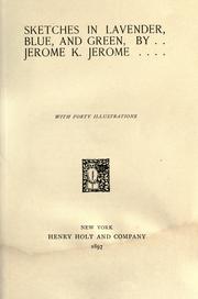 Cover of: Sketches in lavender, blue, and green by Jerome Klapka Jerome