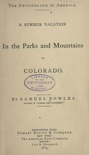 Cover of: The Switzerland of America by Samuel Bowles